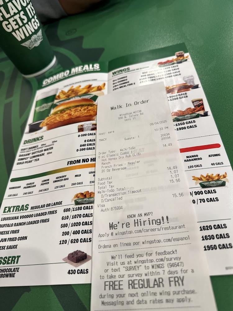 Wingstop Menu image 2
